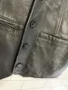 vintage 90s asl soft leather biker vest | vera pelle italy sold by Good Market Thrift Store