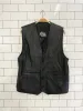 vintage 90s asl soft leather biker vest | vera pelle italy sold by Good Market Thrift Store