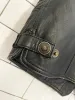 vintage 90s asl soft leather biker vest | vera pelle italy sold by Good Market Thrift Store