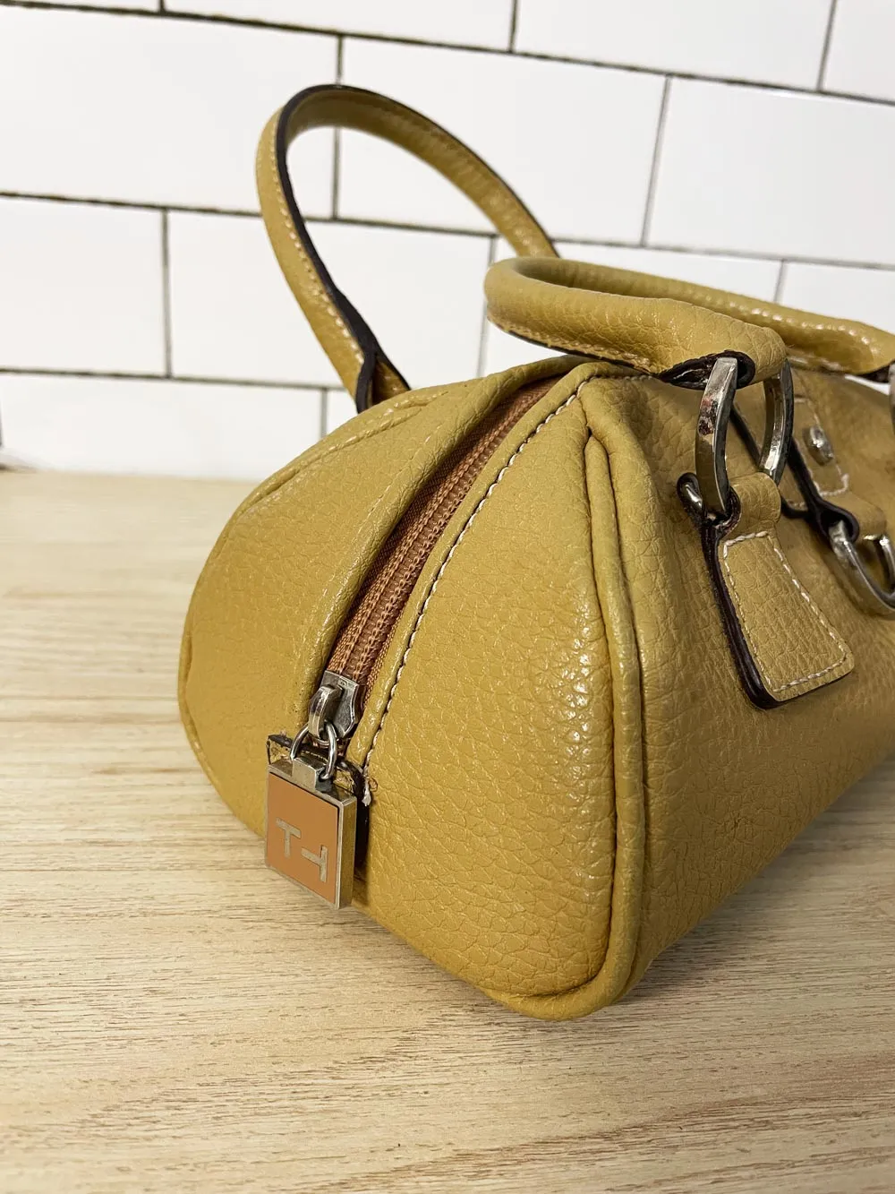 y2k tommy hilfiger mini faux leather bag sold by Good Market Thrift Store product image thumbnail 3