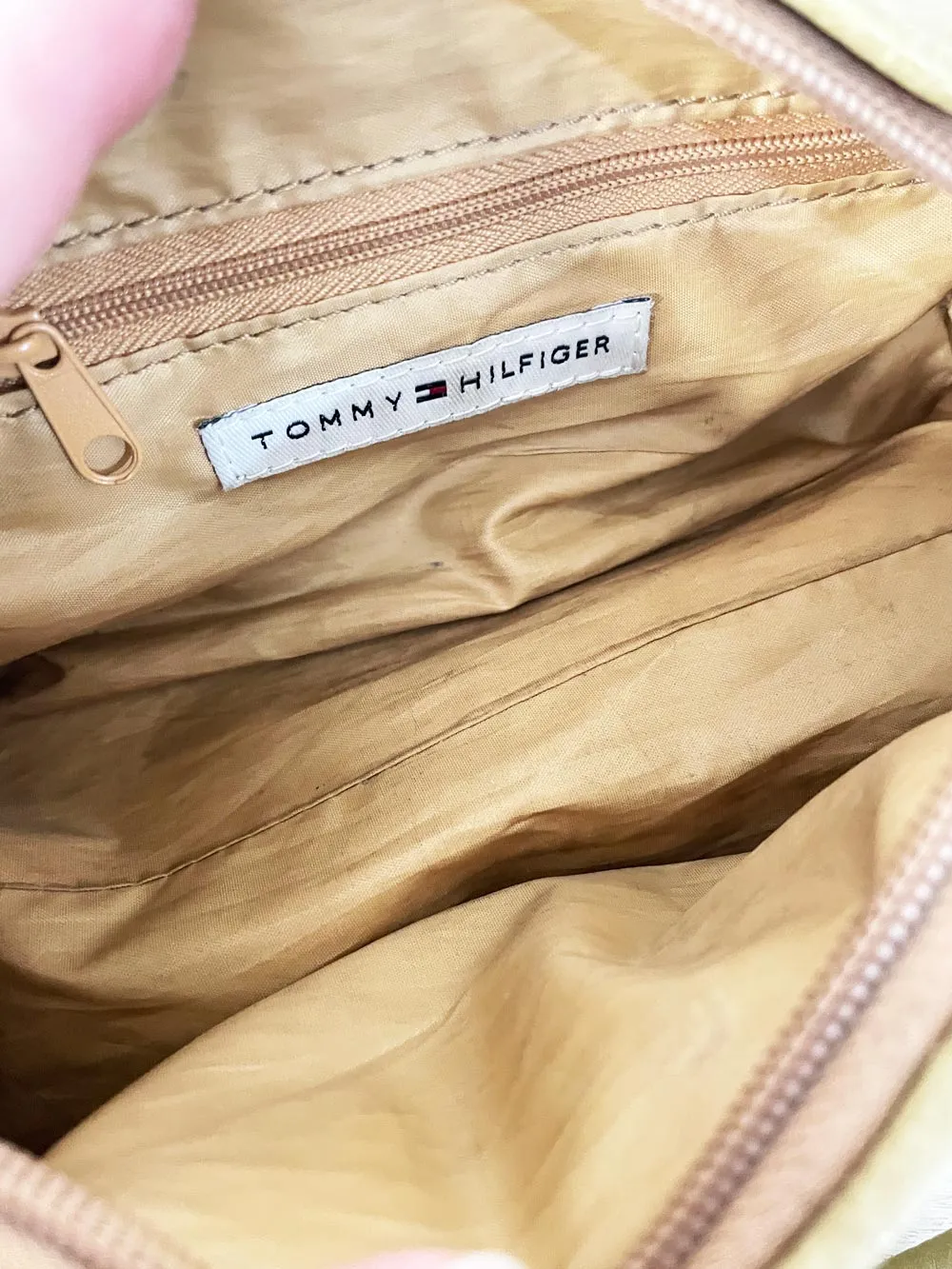 y2k tommy hilfiger mini faux leather bag sold by Good Market Thrift Store product image thumbnail 4