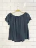 wilfred 100% linen sarte off shoulder top sold by Good Market Thrift Store