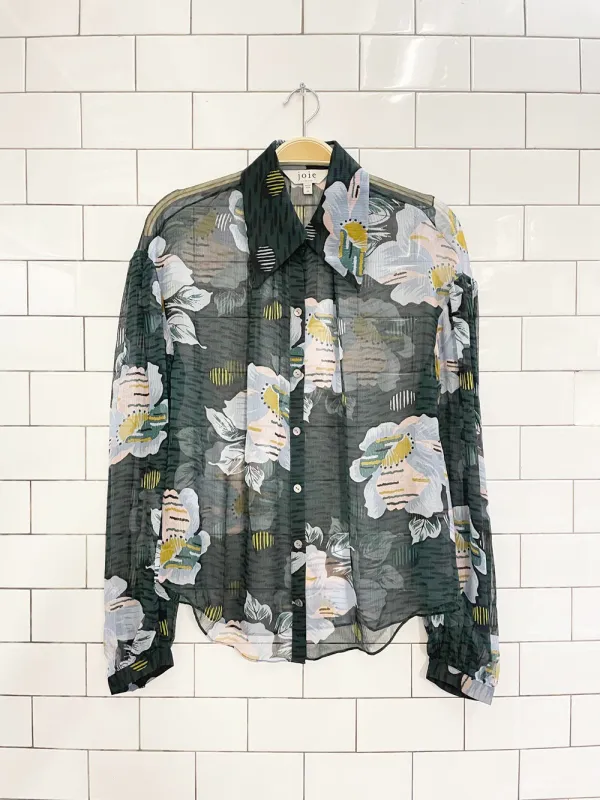 joie 2024 matilda 100% silk chiffon blouse sold by Good Market Thrift Store