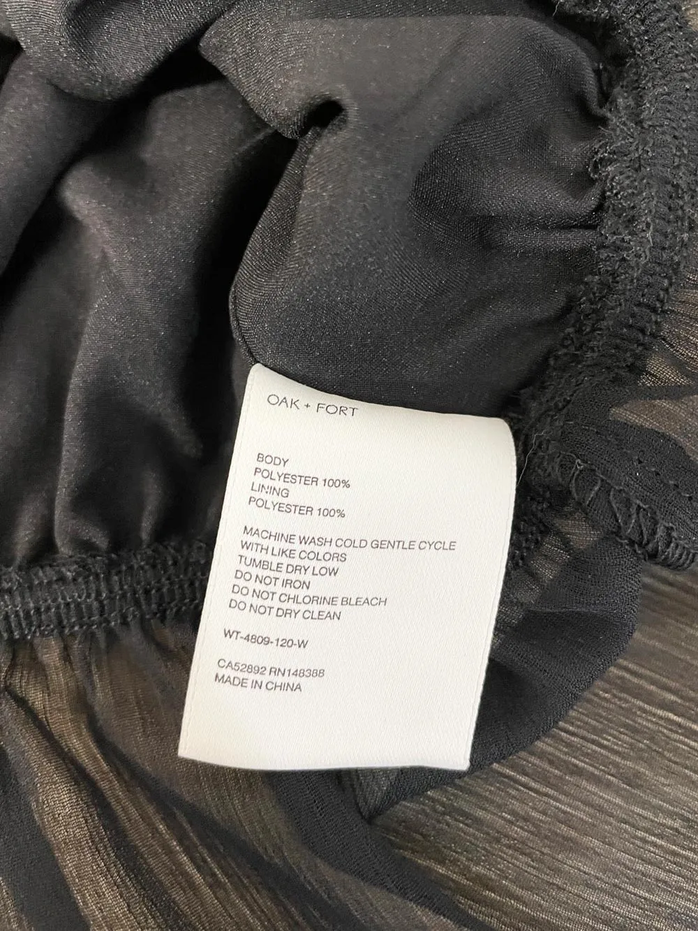 oak + fort chiffon peplum hem top sold by Good Market Thrift Store product image thumbnail 5