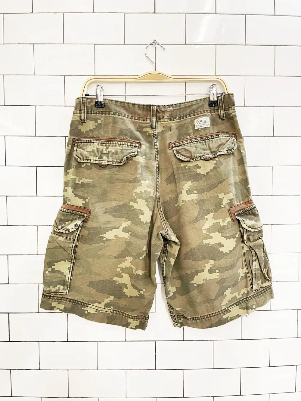 levi's pixel camo long cargo shorts sold by Good Market Thrift Store product image thumbnail 5