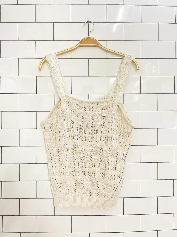 devoted crochet knit tank top sold by Good Market Thrift Store