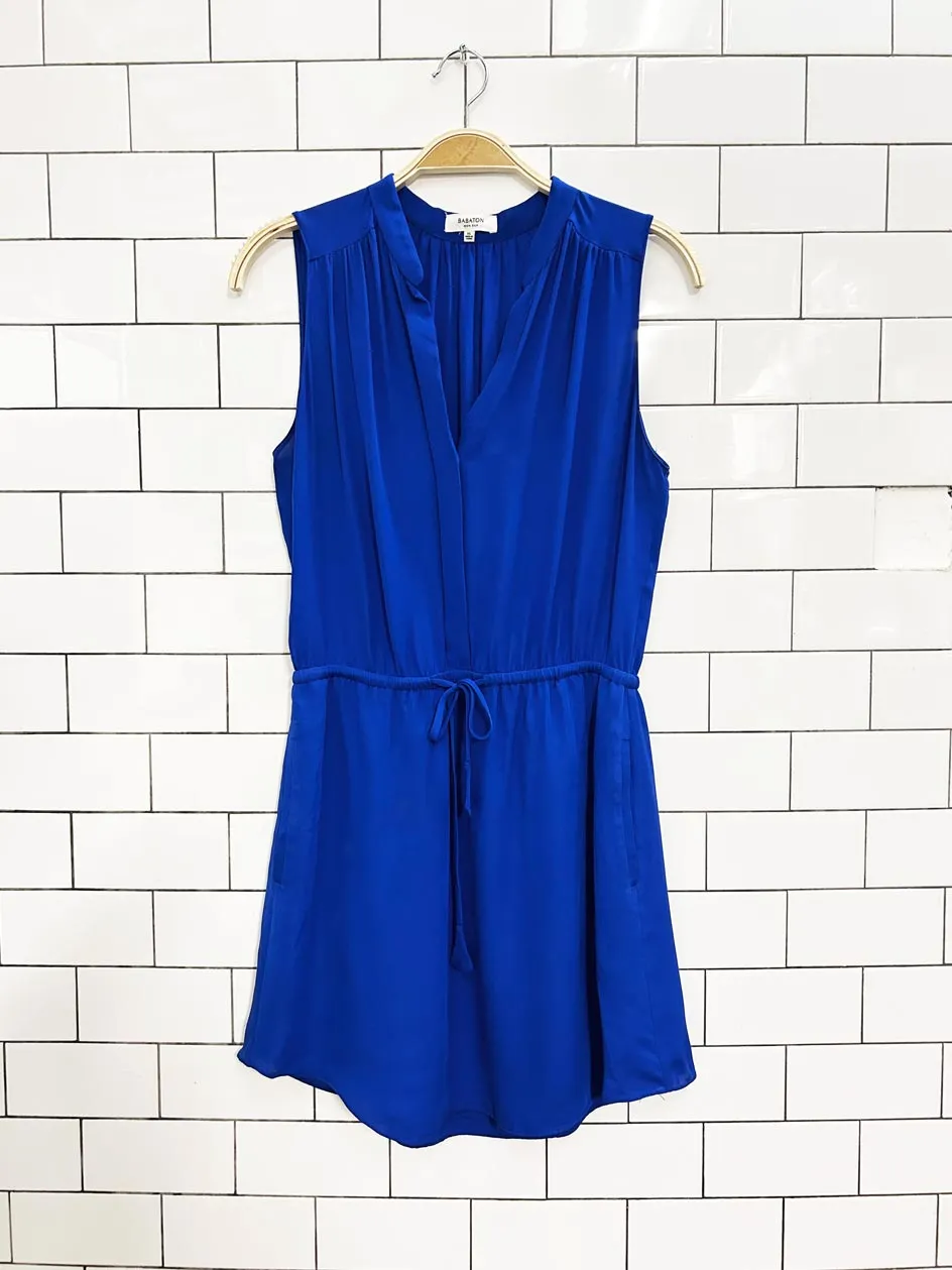 babaton benedict 100% silk sleevless mini dress | aritzia sold by Good Market Thrift Store