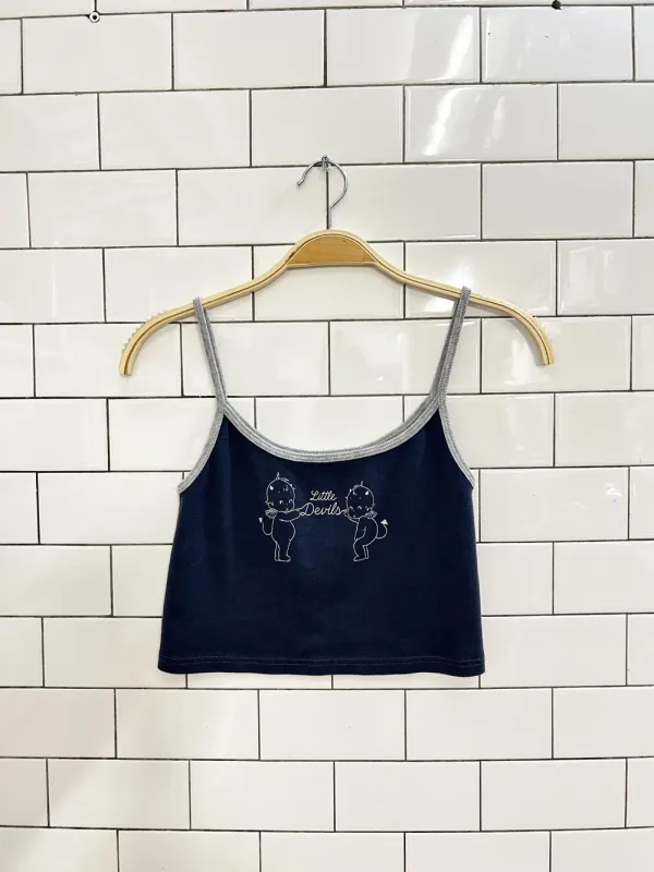 brandy melville little devils crop cotton tank top sold by Good Market Thrift Store