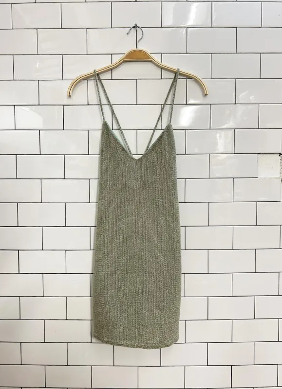 vintage 00s woven summer mini dress sold by Good Market Thrift Store