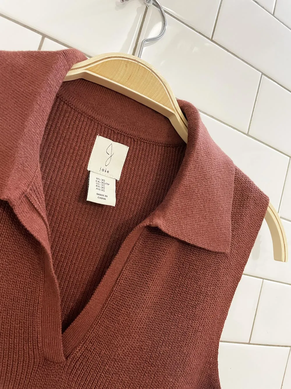 joie cotton-blend sleeveless knit polo sold by Good Market Thrift Store product image thumbnail 2