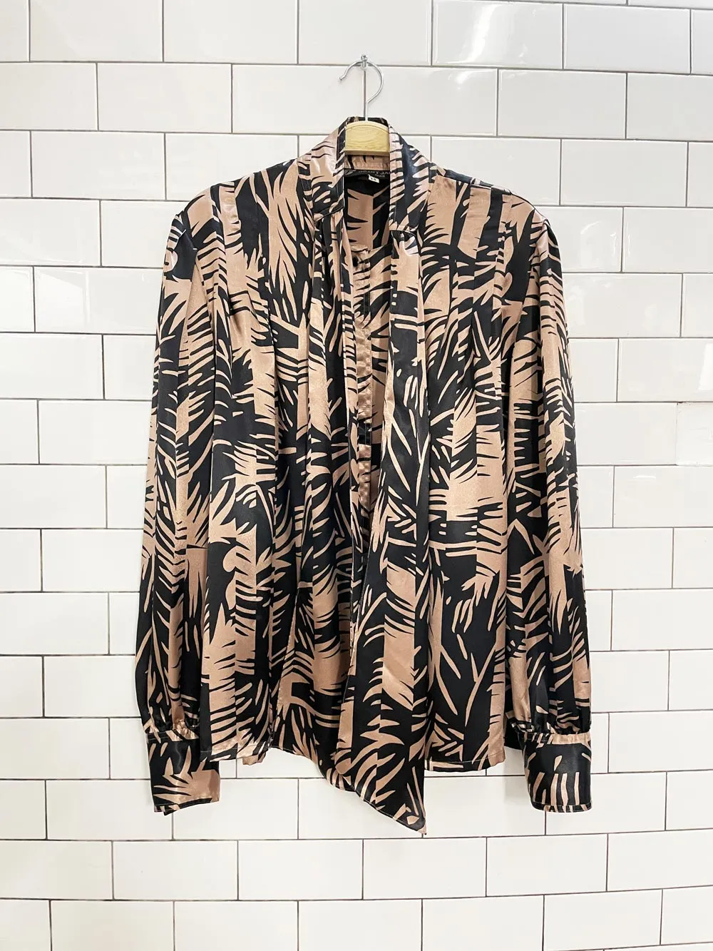 vintage 80s saint-jacques paris satin balloon sleeve blouse sold by Good Market Thrift Store