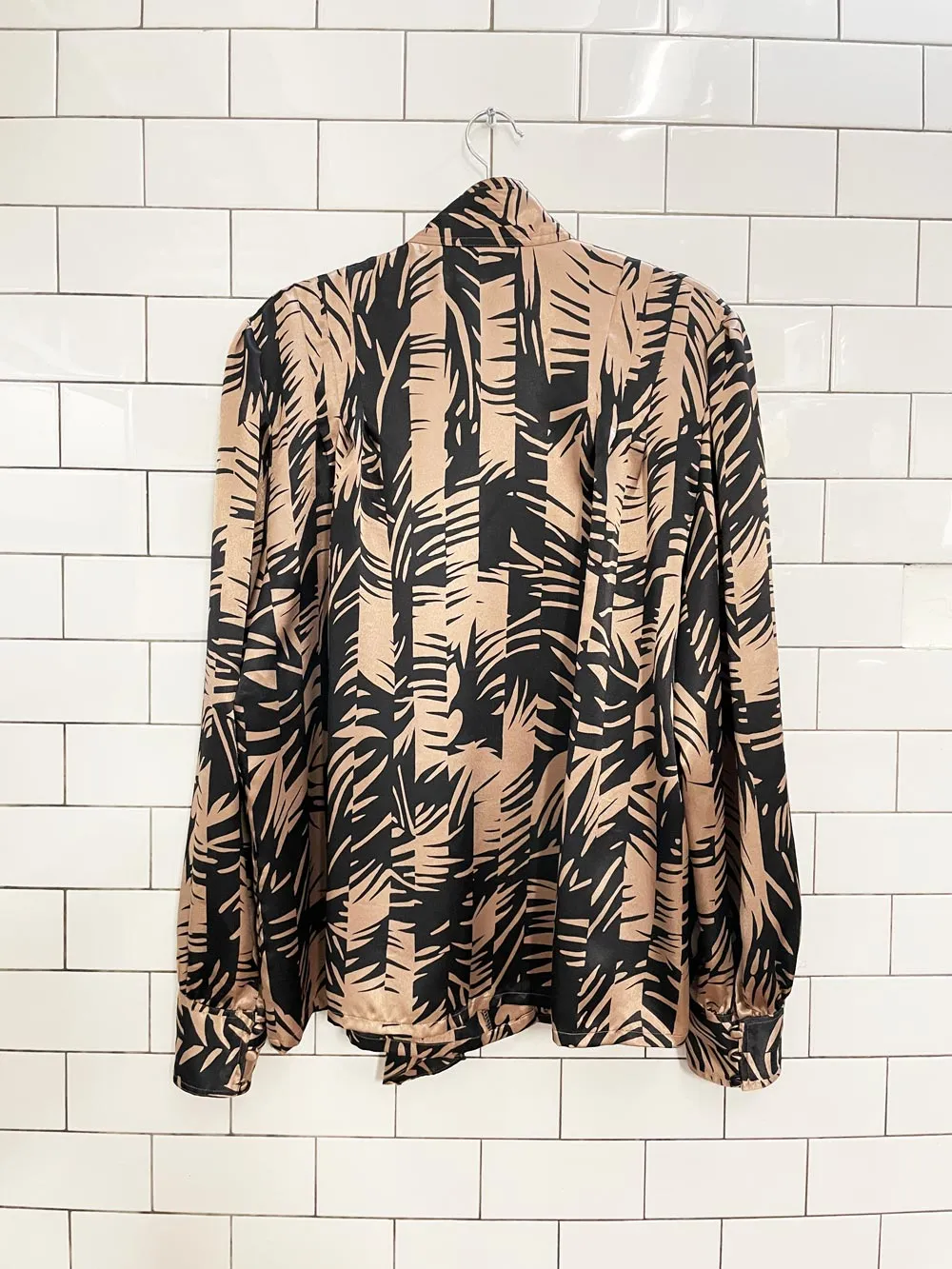 vintage 80s saint-jacques paris satin balloon sleeve blouse sold by Good Market Thrift Store product image thumbnail 4