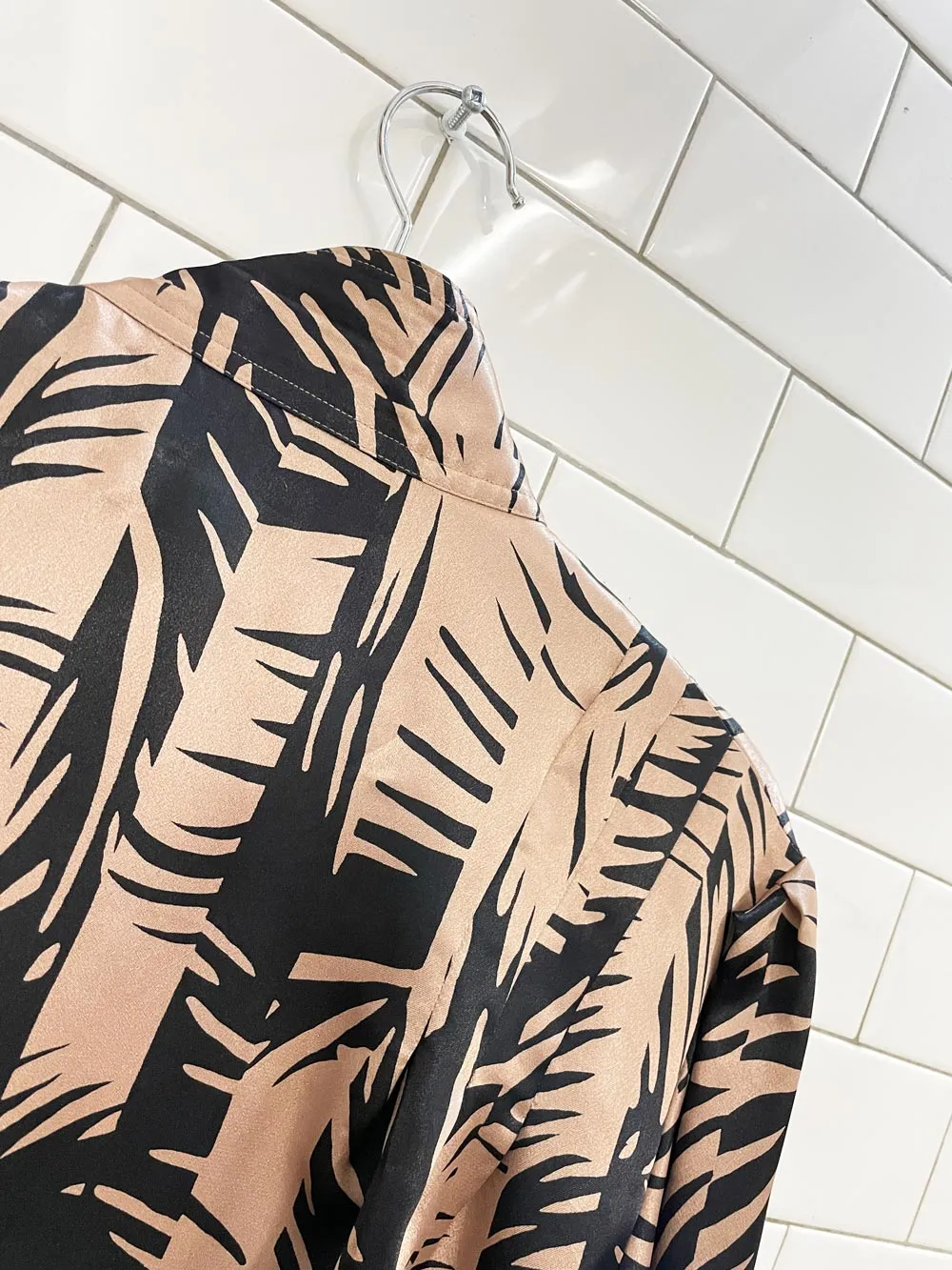 vintage 80s saint-jacques paris satin balloon sleeve blouse sold by Good Market Thrift Store product image thumbnail 5