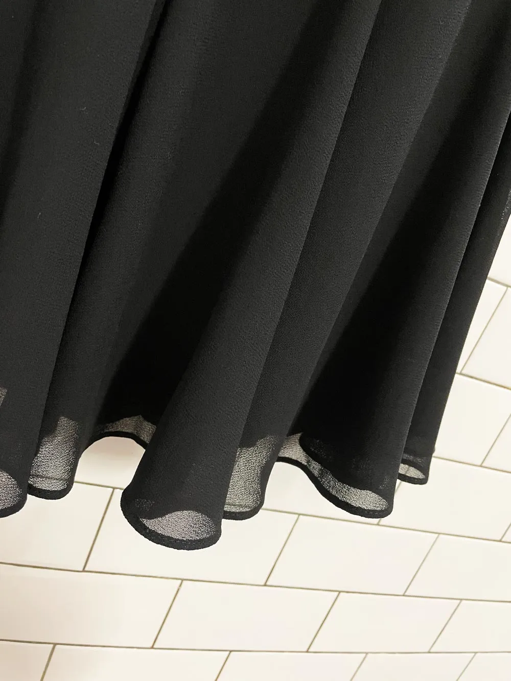 vintage 90s joseph ribkoff chiffon tulip hem midi skirt sold by Good Market Thrift Store product image thumbnail 2