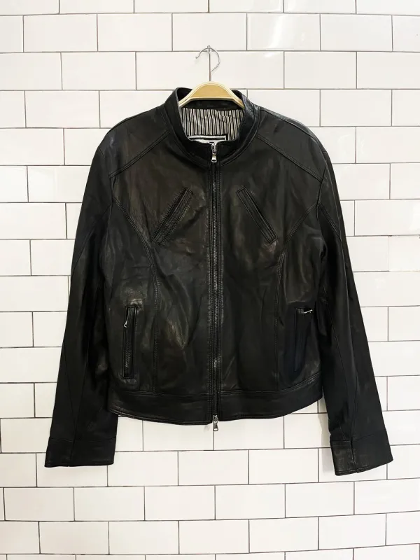 vintage 90s vera pelle italy butter leather biker jacket sold by Good Market Thrift Store