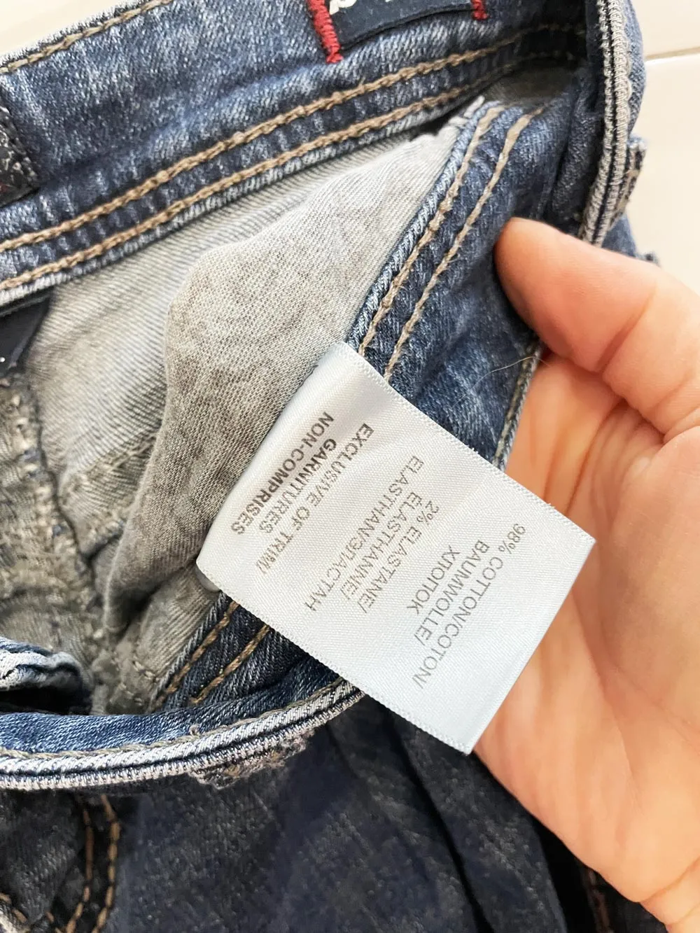 y2k silver aiko super stretch bootcut jeans sold by Good Market Thrift Store product image thumbnail 5