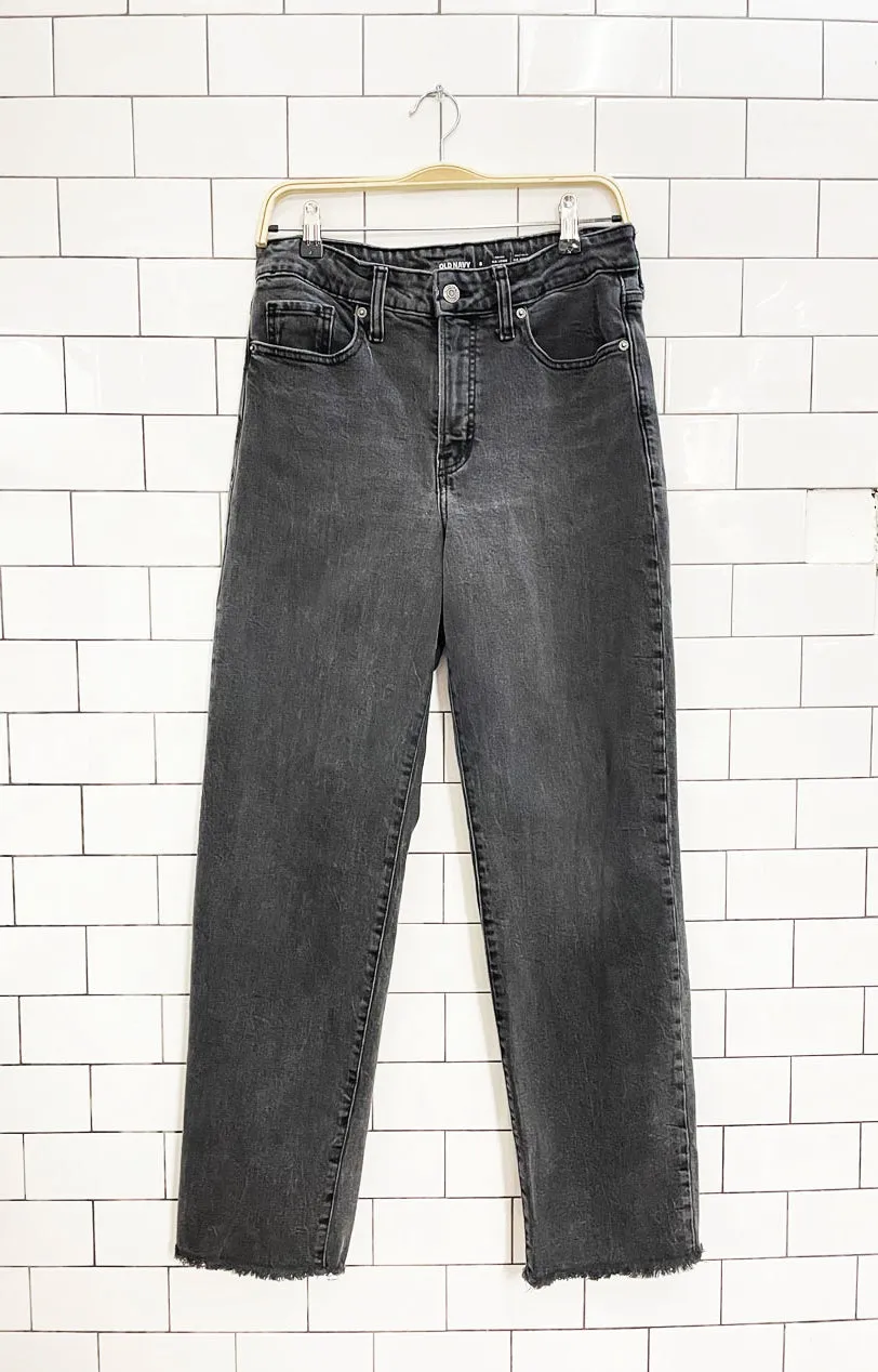 old navy high rise OG loose raw hem jeans sold by Good Market Thrift Store