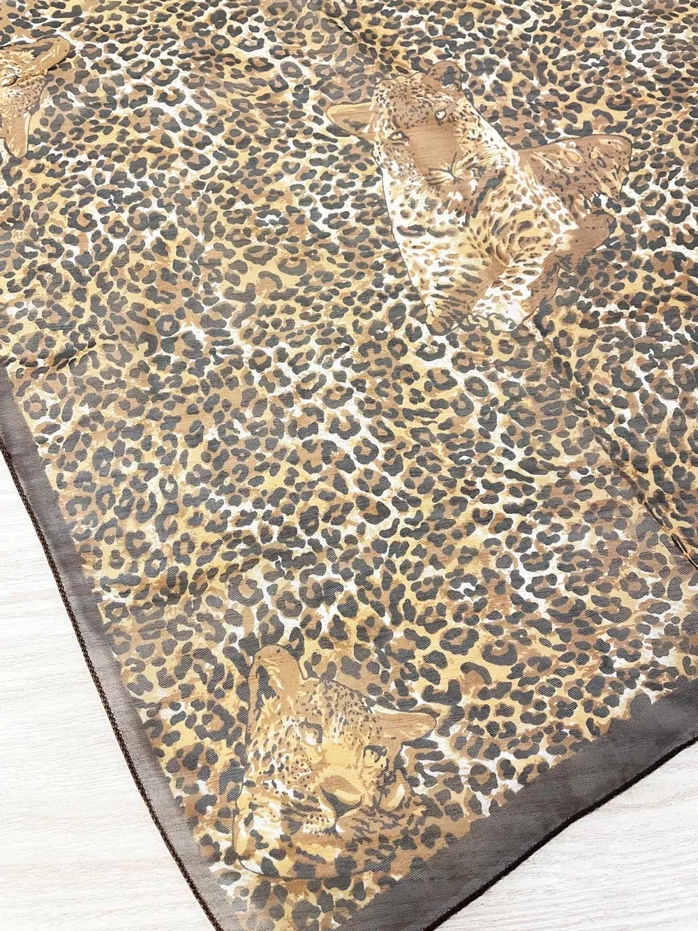 vintage into africa animal print chiffon scarf sold by Good Market Thrift Store