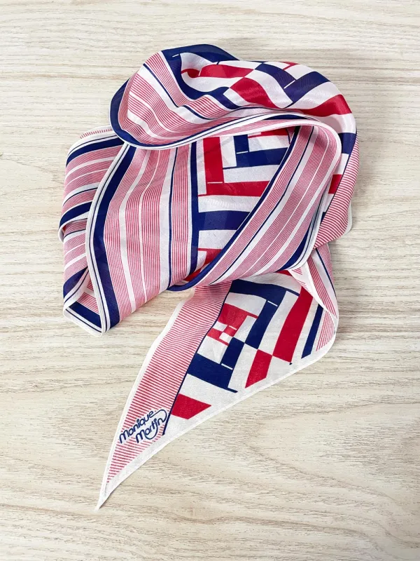 vintage 80s monique martin silk hair / neck scarf sold by Good Market Thrift Store