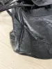 vintage 90s grunge leather patchwork backpack sold by Good Market Thrift Store
