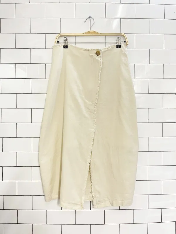 prima raw edge cotton midi skirt sold by Good Market Thrift Store