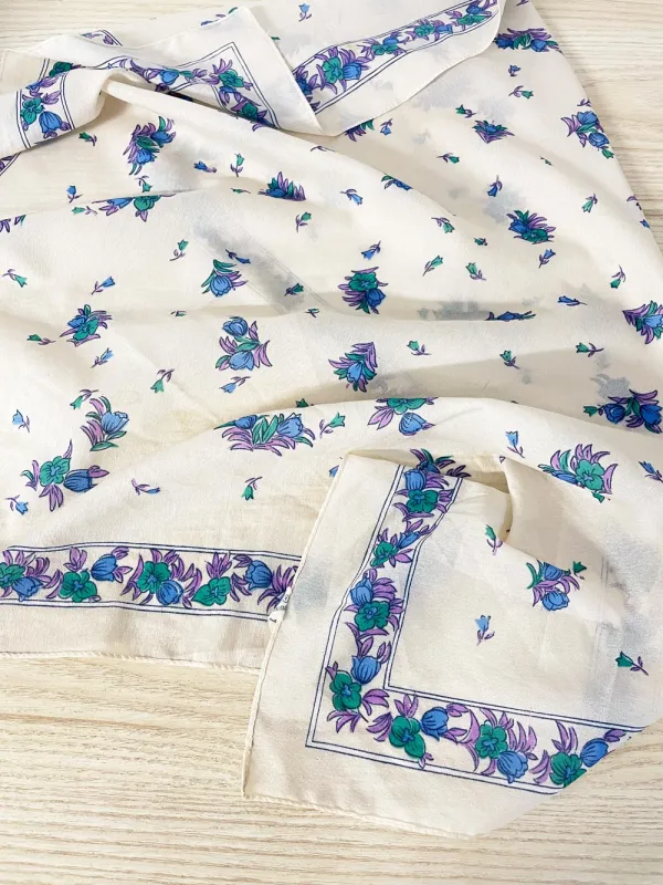 vintage made in italy floral chiffon scarf sold by Good Market Thrift Store