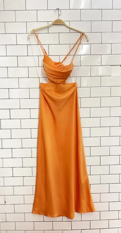 princess polly 2025 giselle satin cowl neck midi dress sold by Good Market Thrift Store