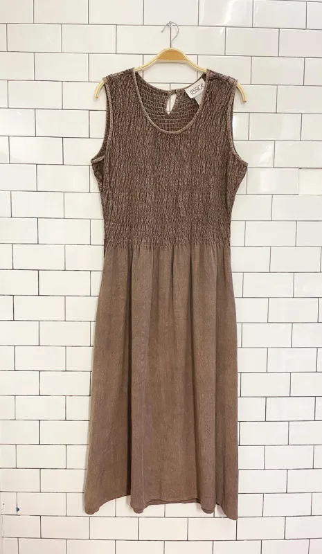 vintage 00s jessica smocked top midi dress sold by Good Market Thrift Store