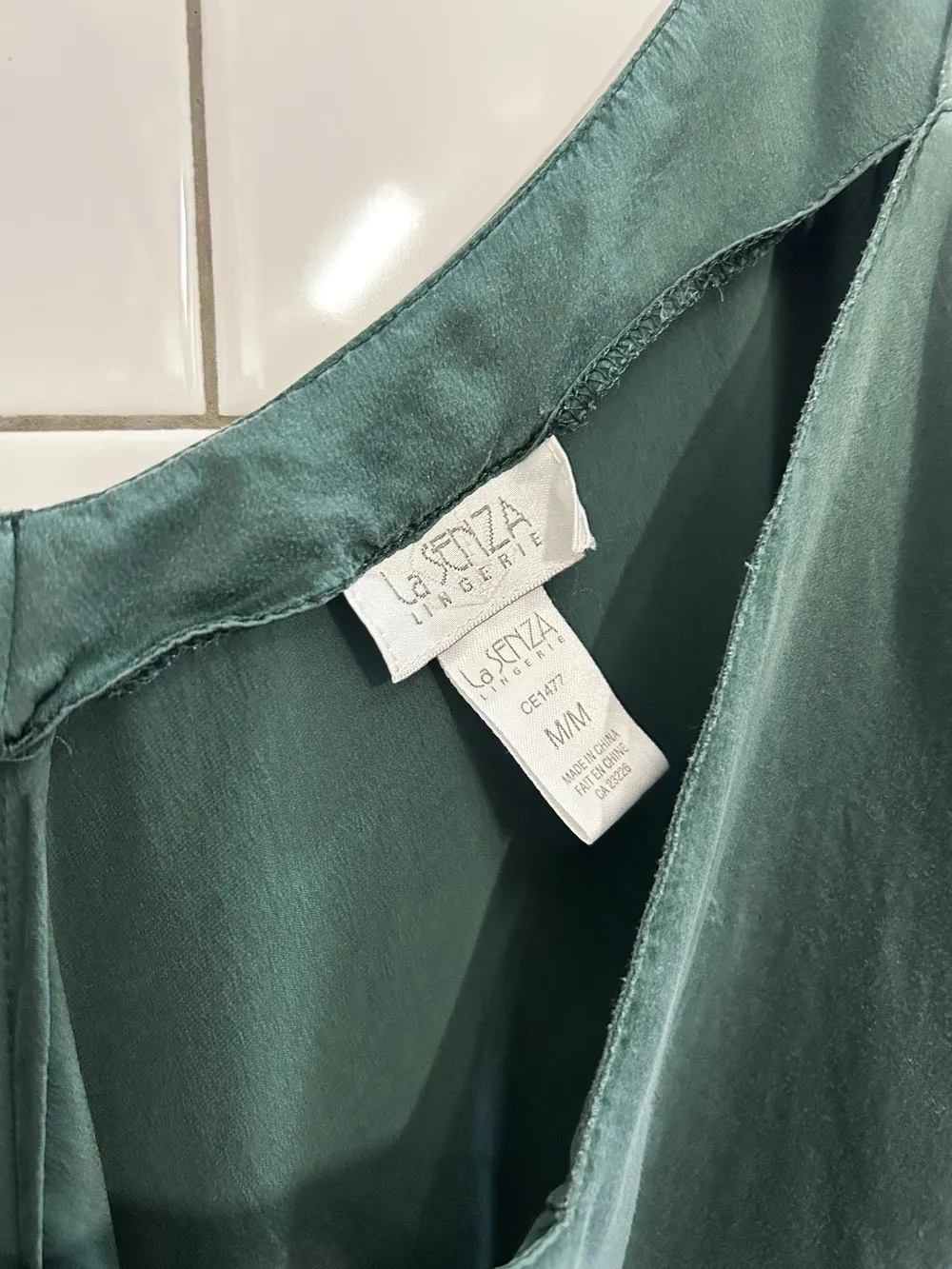 la senza 100% silk lingerie chiffon pleat slip dress sold by Good Market Thrift Store product image thumbnail 3