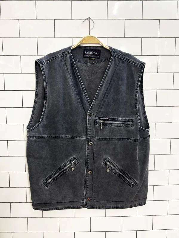 vintage 90s santoryo corduroy utility vest sold by Good Market Thrift Store