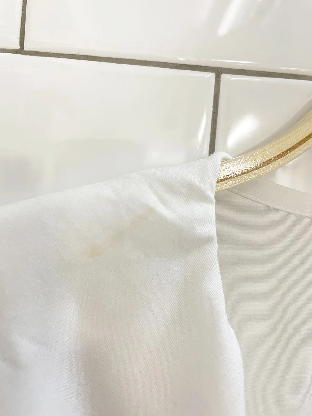 vintage 90s big collar white blouse sold by Good Market Thrift Store product image thumbnail 3