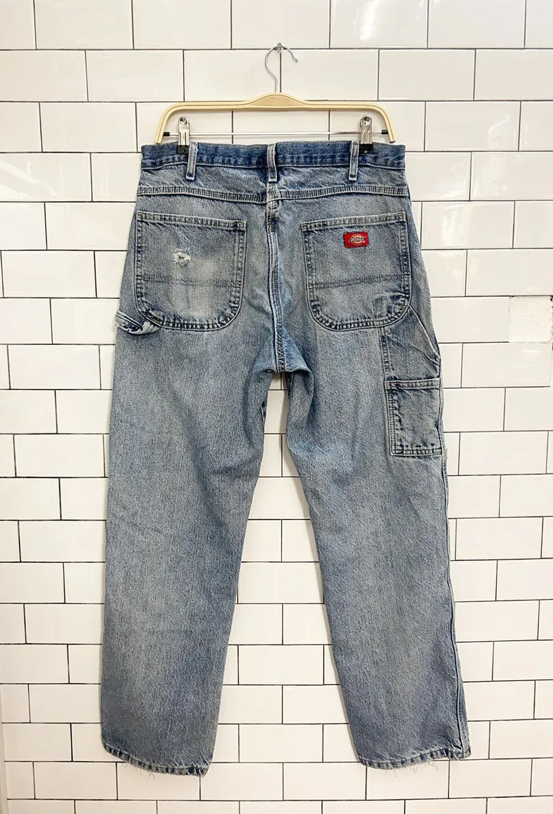 vintage dickies baggy leg carpenter jeans sold by Good Market Thrift Store product image thumbnail 4