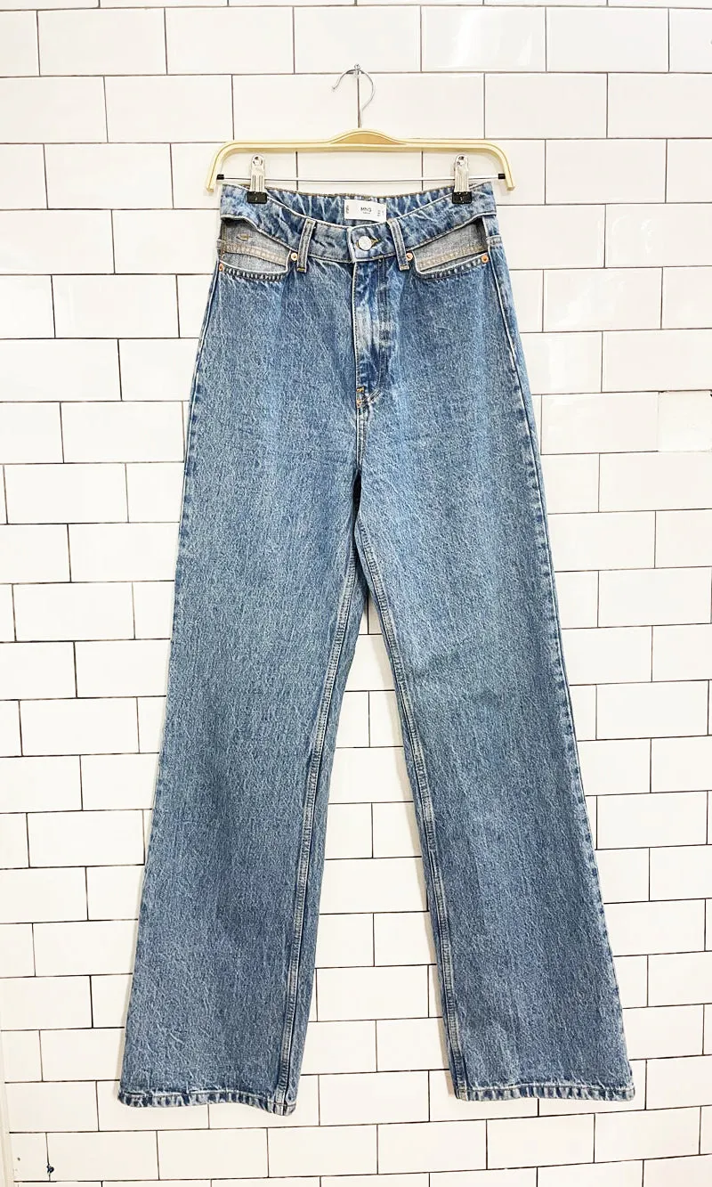 mango 2025 pocket cut out wide leg jeans sold by Good Market Thrift Store product image thumbnail 3