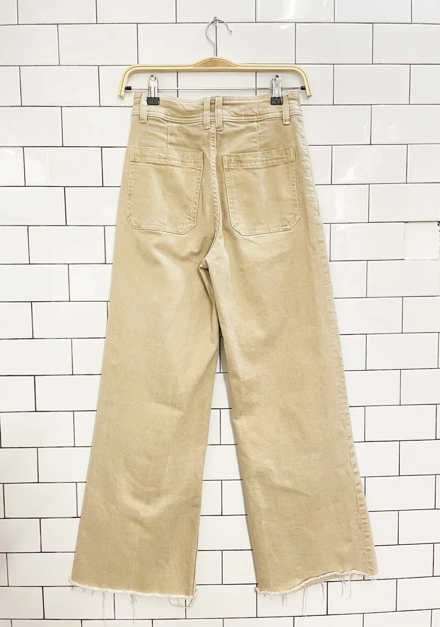 mango catherine high rise wide leg crop jeans sold by Good Market Thrift Store product image thumbnail 3