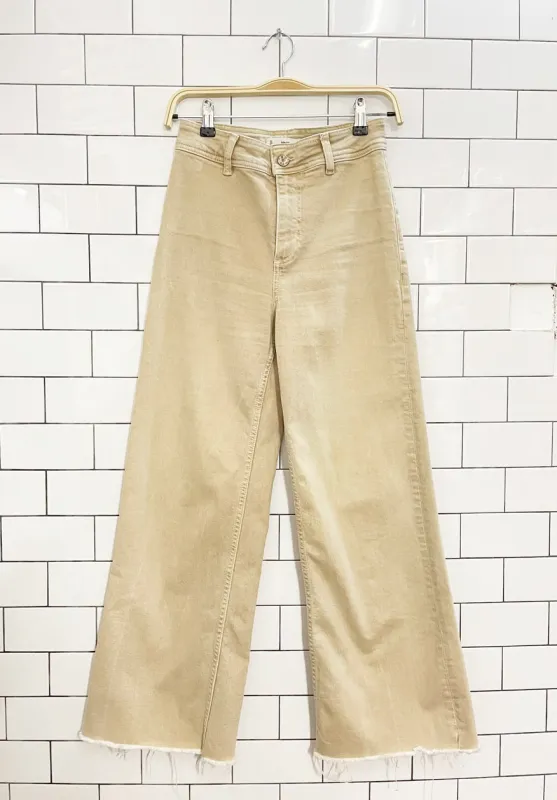 mango catherine high rise wide leg crop jeans sold by Good Market Thrift Store