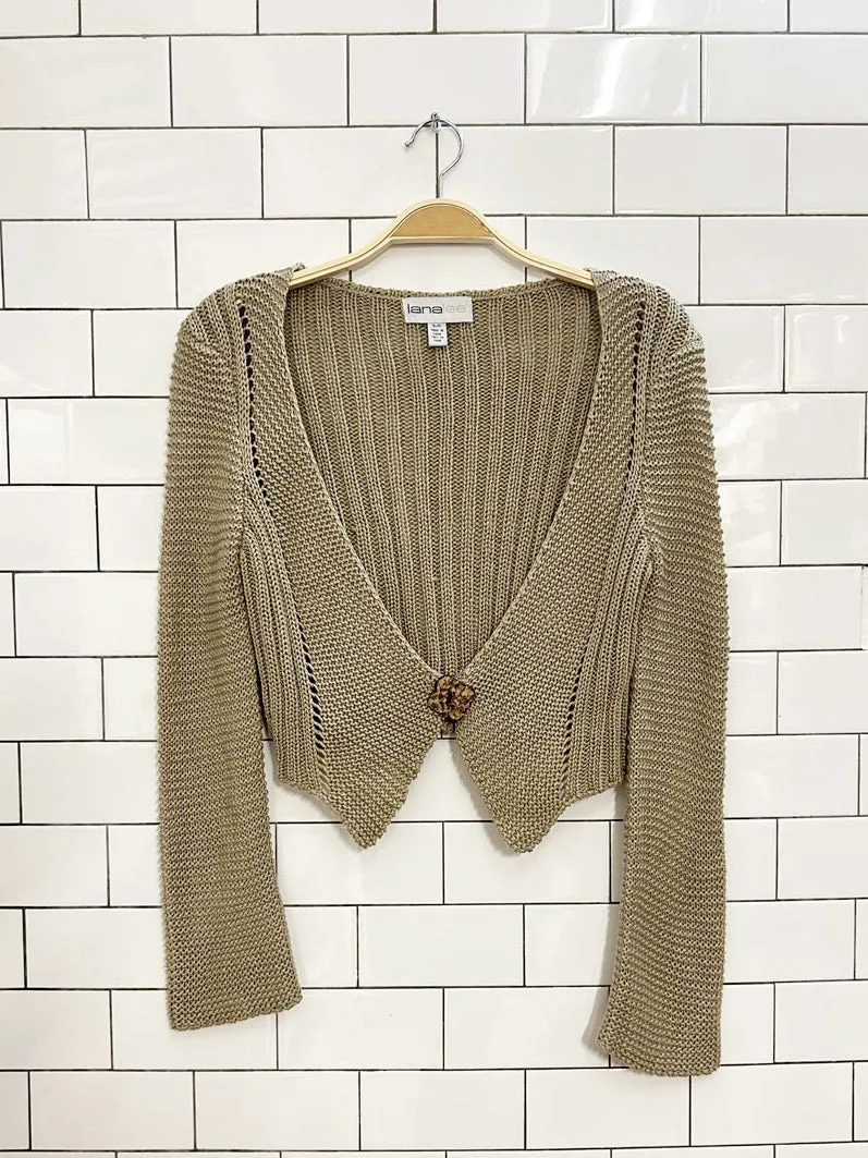 vintage 00s lana lee knit cardigan top sold by Good Market Thrift Store