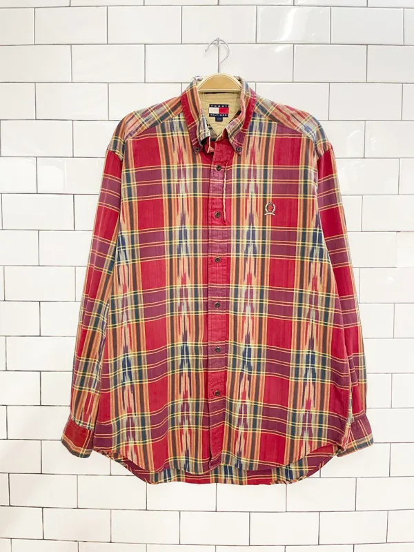 vintage tommy hilfiger southwestern plaid shirt sold by Good Market Thrift Store