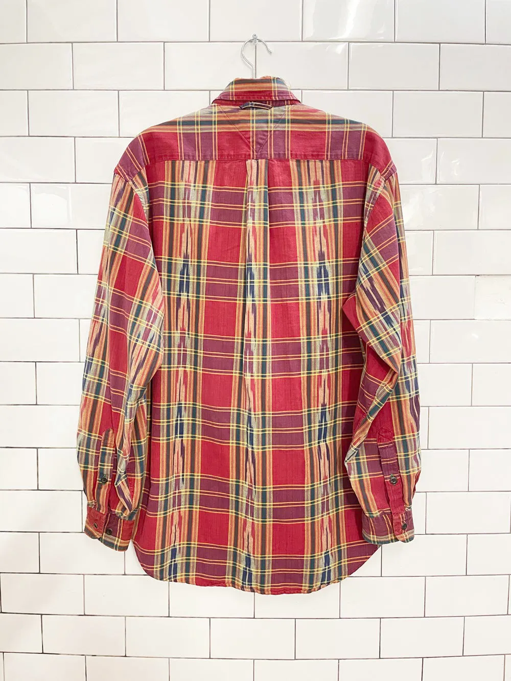 vintage tommy hilfiger southwestern plaid shirt sold by Good Market Thrift Store product image thumbnail 4