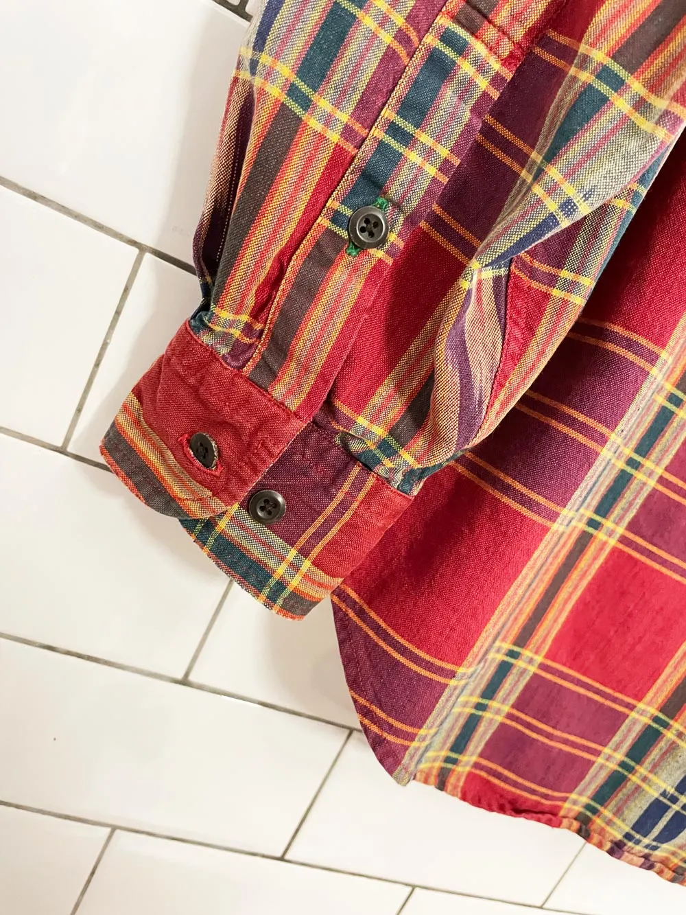 vintage tommy hilfiger southwestern plaid shirt sold by Good Market Thrift Store product image thumbnail 5