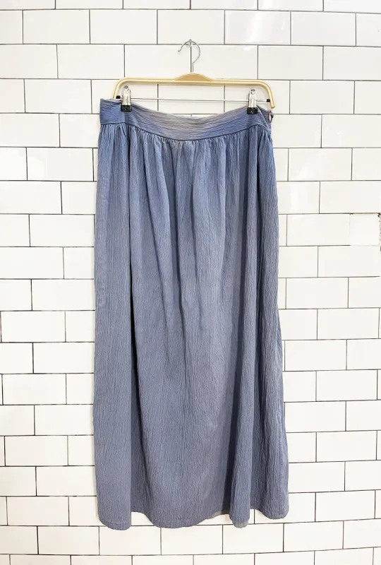 vintage crinkled sun faded midi skirt sold by Good Market Thrift Store