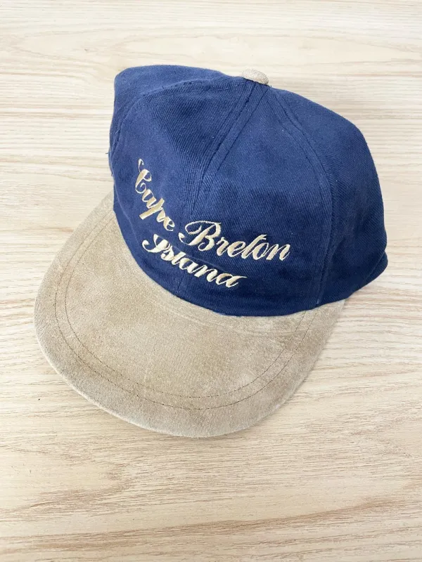 vintage 90s AJM cape breton suede brim cap sold by Good Market Thrift Store