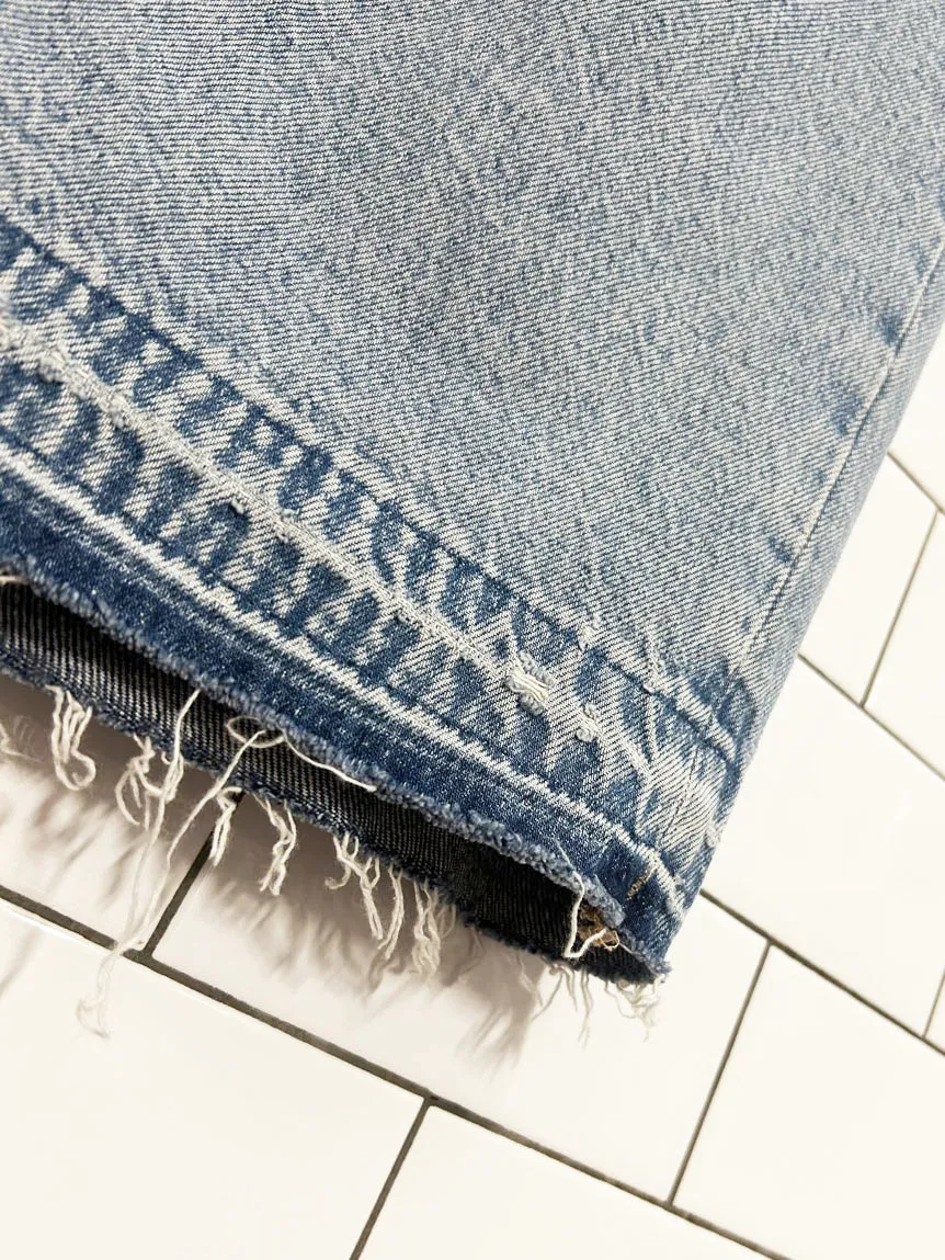 zara front slit light denim midi skirt sold by Good Market Thrift Store product image thumbnail 4