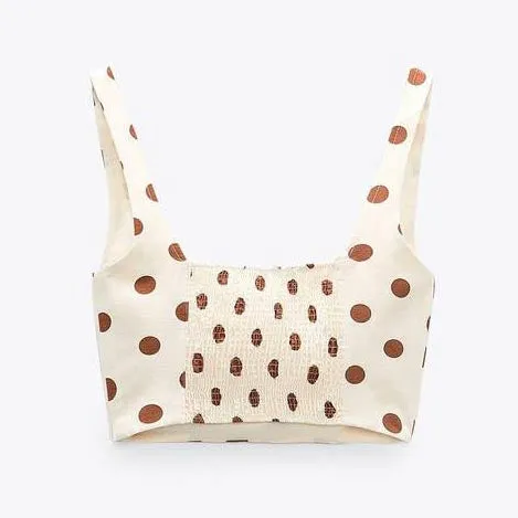 nwt zara polka dot bustier crop top sold by Good Market Thrift Store product image thumbnail 3