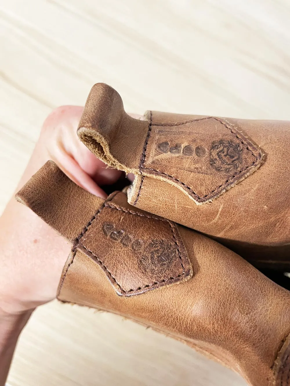 vintage 90s aldo western short leather boot sold by Good Market Thrift Store product image thumbnail 3