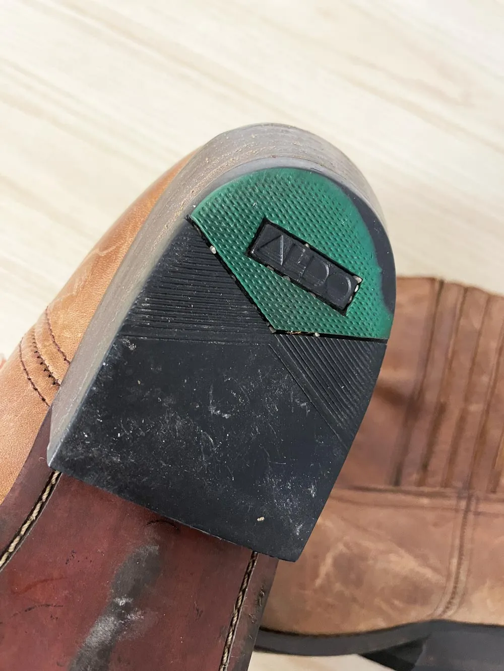 vintage 90s aldo western short leather boot sold by Good Market Thrift Store product image thumbnail 4