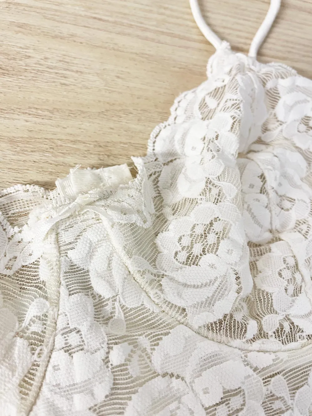 vintage 80s smart lace bralette sold by Good Market Thrift Store product image thumbnail 2