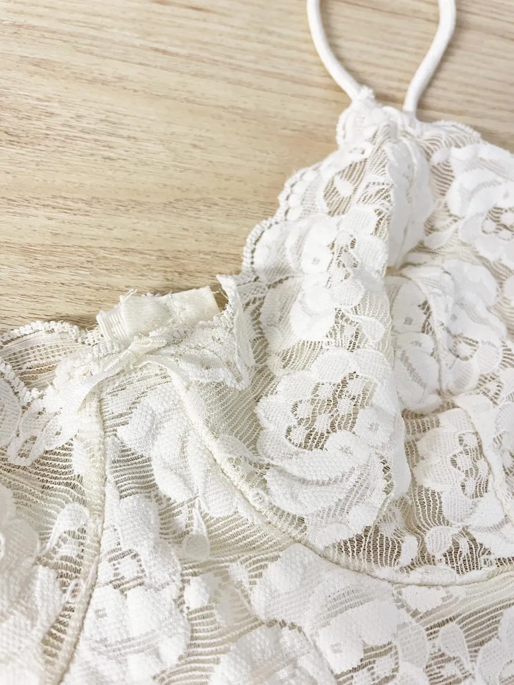 vintage 80s smart lace bralette sold by Good Market Thrift Store product image thumbnail 4