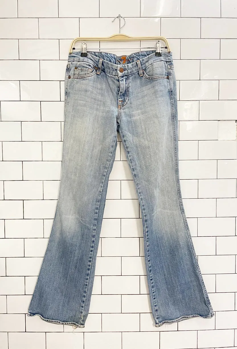 y2k 7 for all mankind A pocket low rise flare leg jeans sold by Good Market Thrift Store product image thumbnail 3
