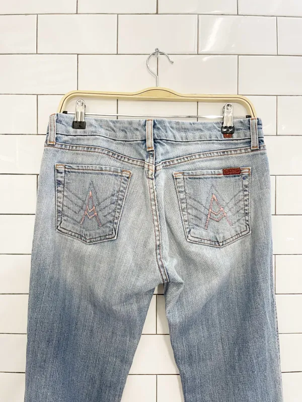 y2k 7 for all mankind A pocket low rise flare leg jeans sold by Good Market Thrift Store