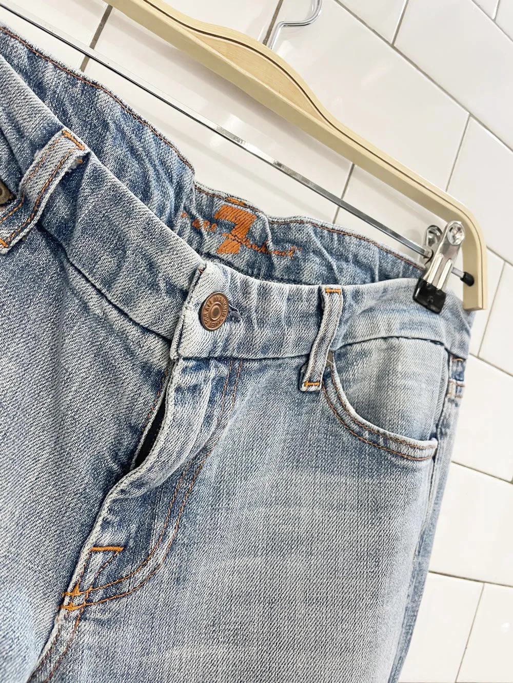 y2k 7 for all mankind A pocket low rise flare leg jeans sold by Good Market Thrift Store product image thumbnail 2